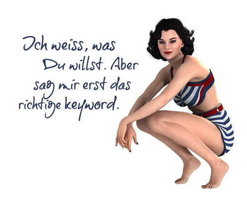 Sage mir meine richtigen keywords
